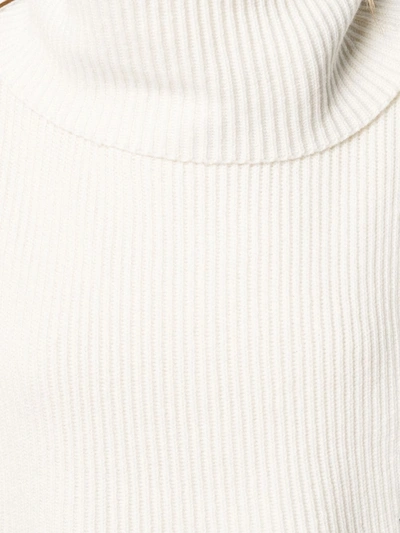 Shop Cashmere In Love Brooke Roll-neck Knitted Layer In Neutrals