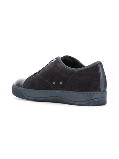 Shop Lanvin Toe-capped Sneakers In Blue