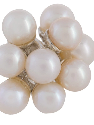 Shop E.m. Pearl Cluster Stud Earring In White