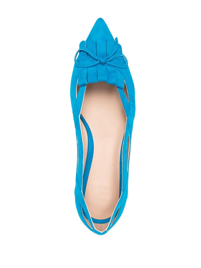 Scarosso X Paula Cademartori Ballerina Shoes In Blue