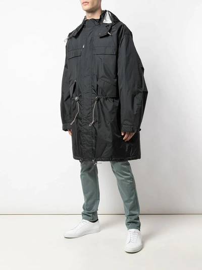 Shop Julien David Oversized Raincoat In Black
