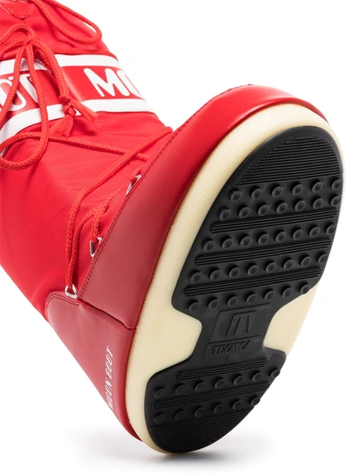 Moon Boot Red Classic Icon Snow Boots In Red