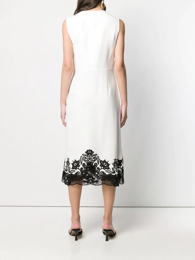 Shop Derek Lam Sleeveless Lace-up Dress In White