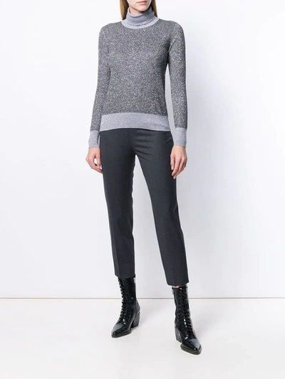 Shop Piazza Sempione Tailored Cropped Trousers In Grey