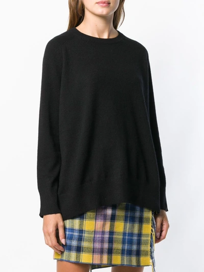 Shop Chinti & Parker Slouchy Cashmere Sweater In Black