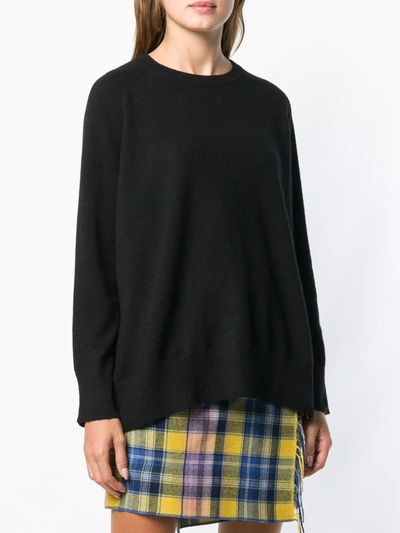 Chinti & Parker Pure Cashmere Summer Slouchy Sweater In Black
