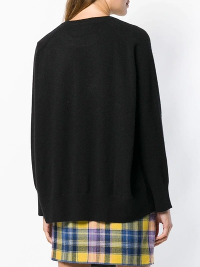 Shop Chinti & Parker Slouchy Cashmere Sweater In Black