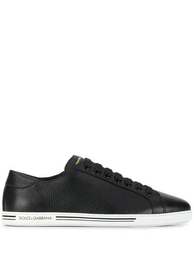 Shop Dolce & Gabbana Logo Plaque Low-top Sneakers In Black