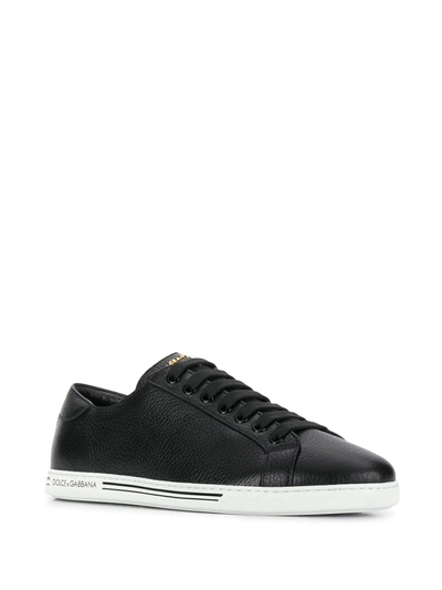 Shop Dolce & Gabbana Logo Plaque Low-top Sneakers In Black