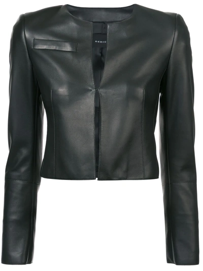 Shop Akris Cropped Fitted Jacket In Black