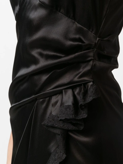 Shop Alexander Wang Ruched Slip Dress In Black
