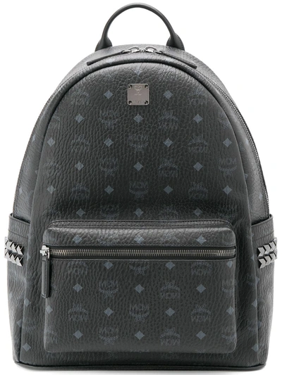 Shop Mcm Large Stark Stud-embellished Backpack In Black