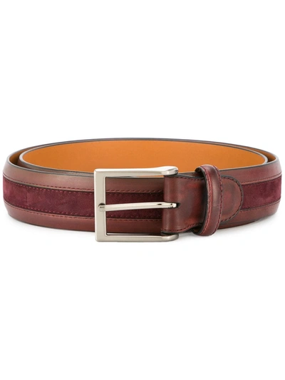 Shop Magnanni Classic Buckle Belt In Brown