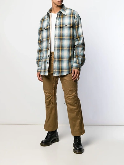 Shop Dsquared2 Plaid Shirt In Blue