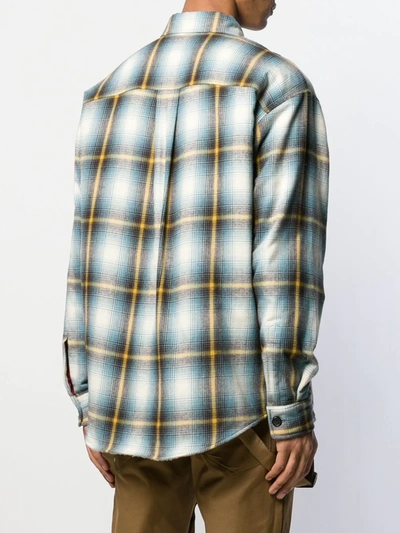 Shop Dsquared2 Plaid Shirt In Blue