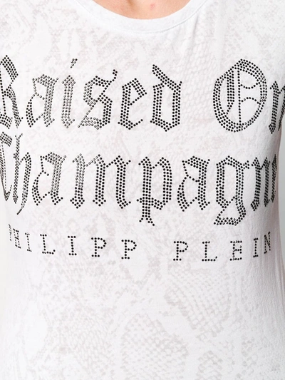 Shop Philipp Plein Ss Gothic Plein T-shirt In White
