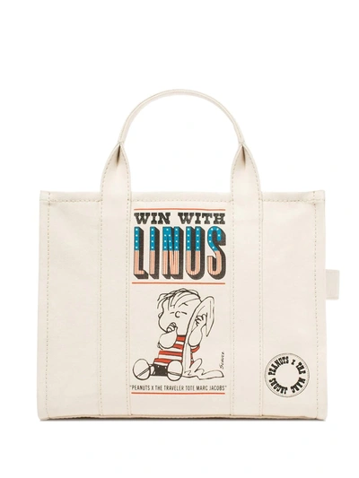 Shop Marc Jacobs X Peanuts Medium The Americana Tote Bag In White