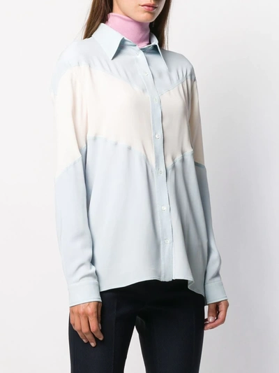 Shop N°21 Contrast Panel Shirt In Blue