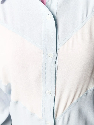 Shop N°21 Contrast Panel Shirt In Blue