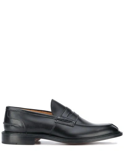 Shop Tricker's James Low-heel Loafers In Black