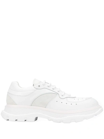 Shop Alexander Mcqueen Tread Slick Low-top Sneakers In White