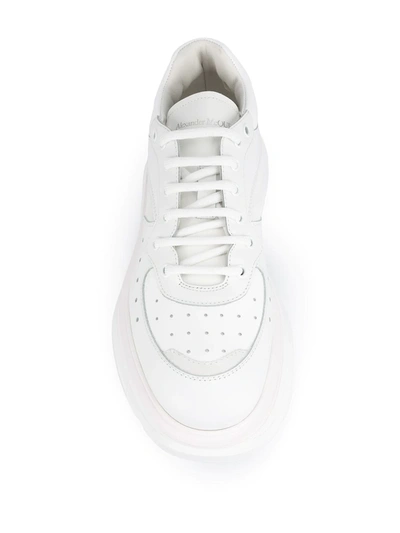 Shop Alexander Mcqueen Tread Slick Low-top Sneakers In White