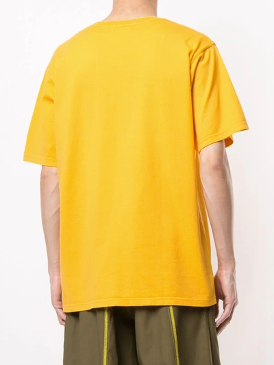 Shop A Bathing Ape Embroidered Detail Crew Neck T-shirt In Yellow