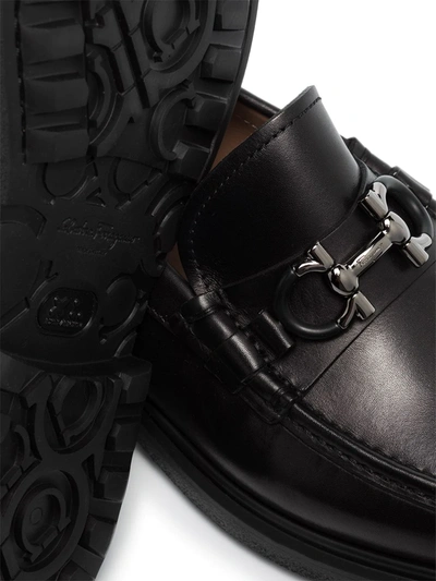 Ferragamo Ready Gancini-plaque Loafers In Black