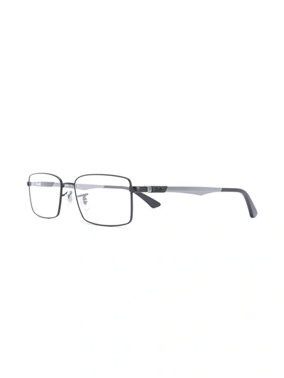 Ray Ban Square Glasses In Black