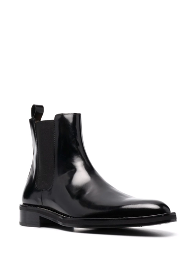 Shop Ami Alexandre Mattiussi Calf Leather Chelsea Boots In Schwarz
