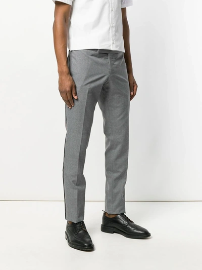 Shop Thom Browne Low-rise Skinny Trousers In Grey