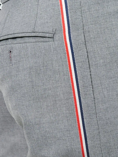 Low Rise Skinny Trouser With Red, White And Blue Selvedge Back Leg Placement In School Uniform Plain