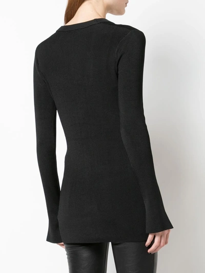 Shop L Agence Knitted Cardigan In Black