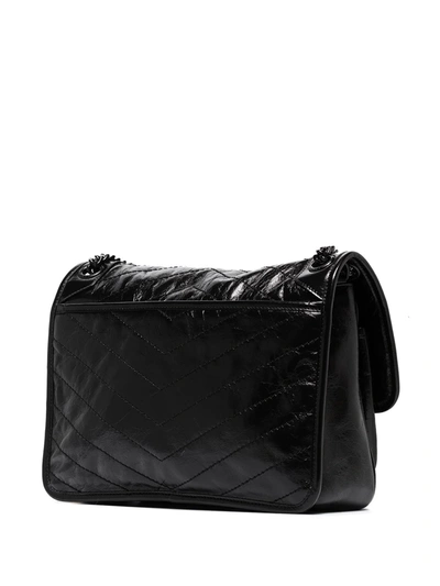 Shop Saint Laurent Niki Chain Strap Bag In Black