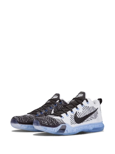 Nike Kobe 10 Elite Low Premium Sneakers In White/black