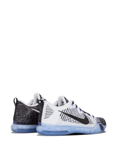 Nike Kobe 10 Elite Low Premium Sneakers In White/black