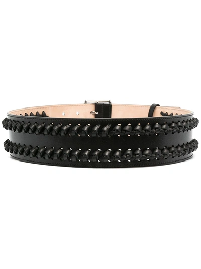 Shop Alexander Mcqueen Knotted Military Belt In Black