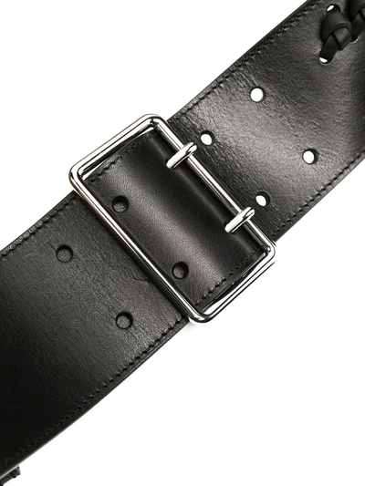 Shop Alexander Mcqueen Knotted Military Belt In Black