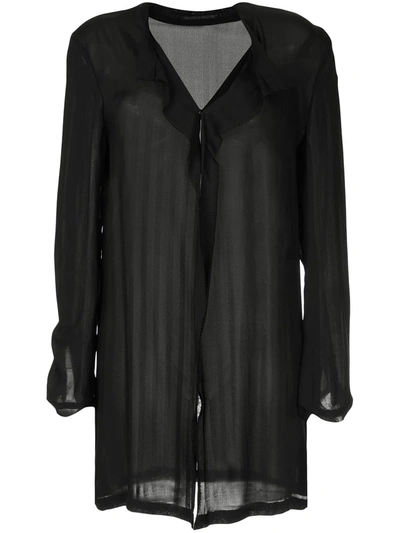 Pre-owned Yohji Yamamoto Vintage Slouchy Rayon Shirt - 黑色 In Black