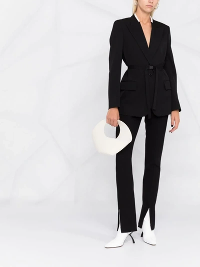 Stella Mccartney Single-breasted Belted Blazer In Black