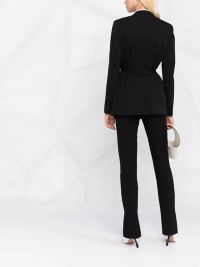 Stella Mccartney Single-breasted Belted Blazer In Black