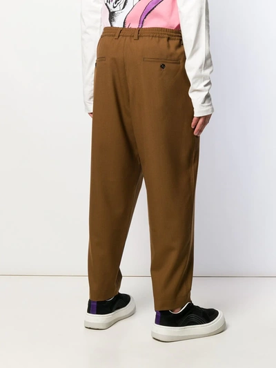 Shop Marni Wide Leg Trousers In Brown