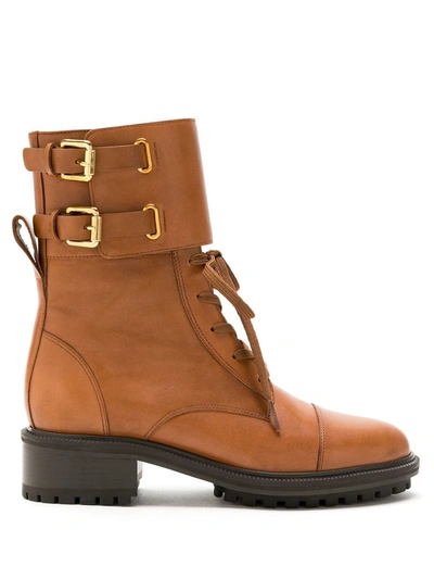 Shop Sarah Chofakian Sarah Leather Boots In Brown