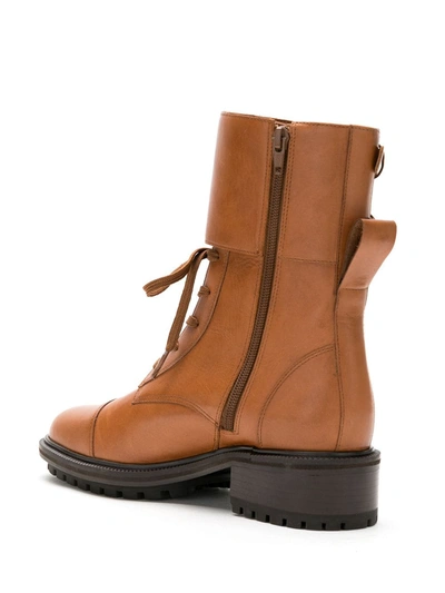 Shop Sarah Chofakian Sarah Leather Boots In Brown