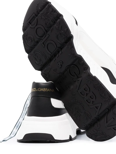 Shop Dolce & Gabbana Daymaster Leather Sneakers In White