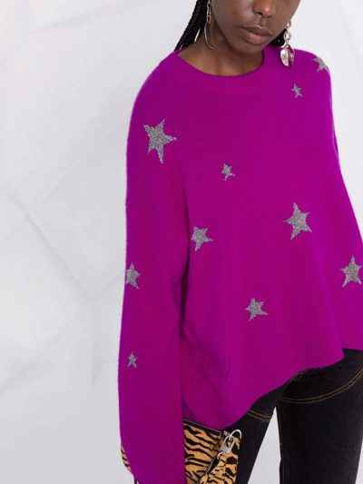 Shop Zadig & Voltaire Markus Metallic-star Jumper In Rosa