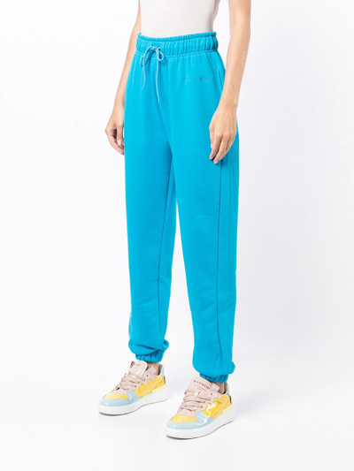 Shop Ireneisgood Embroidered-logo Track Pants In Blau