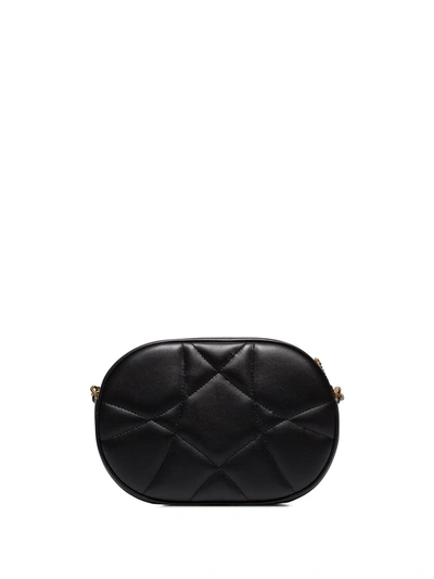 Shop Dolce & Gabbana Devotion Quilted Camera Bag In Black