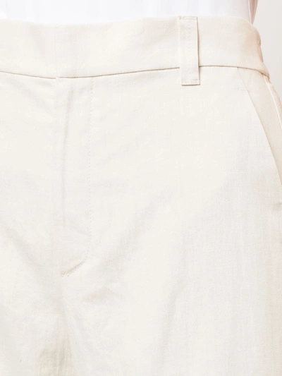 BRUNELLO CUCINELLI HIGH WAISTED FLARED TROUSERS - 大地色