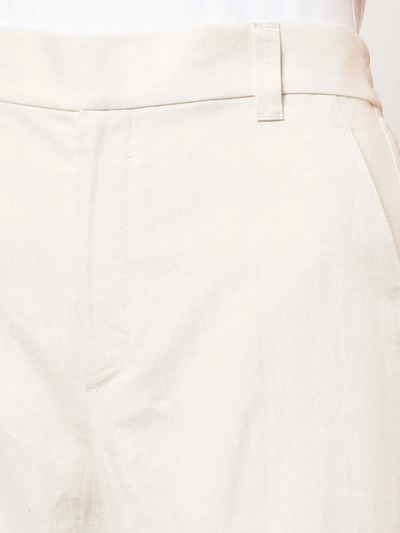 Brunello Cucinelli High Waisted Flared Trousers In Neutrals